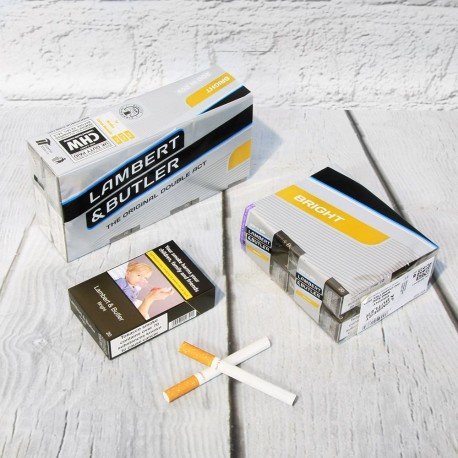 Lambert & Butler | King Size Bright | 20 Cigarettes |10 packs - (One Sleeve)